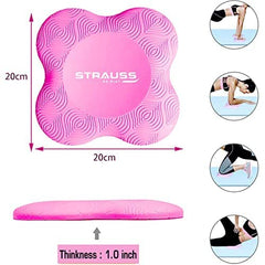 Strauss Yoga Knee Pad Cushions, (Pink)