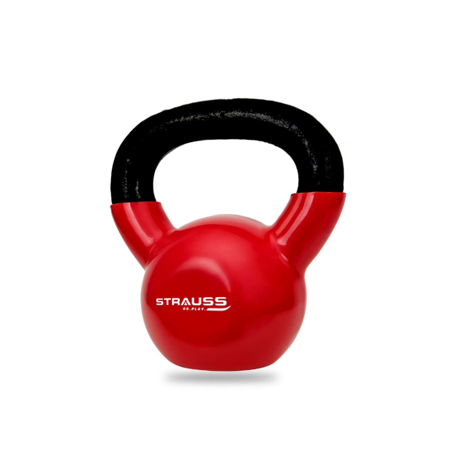 Strauss Premium Vinyl Kettlebell Weight for Men Women 12 Kg Ideal for Home Workout, Yoga, Pilates, Gym Exercises Non-Slip, Easy to Hold,