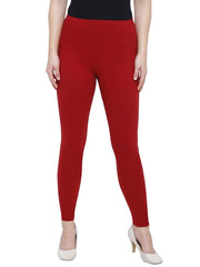 Nikshita Fashion Ankle Length Legging with Elasticated Waistband, (Free Size) (Red)
