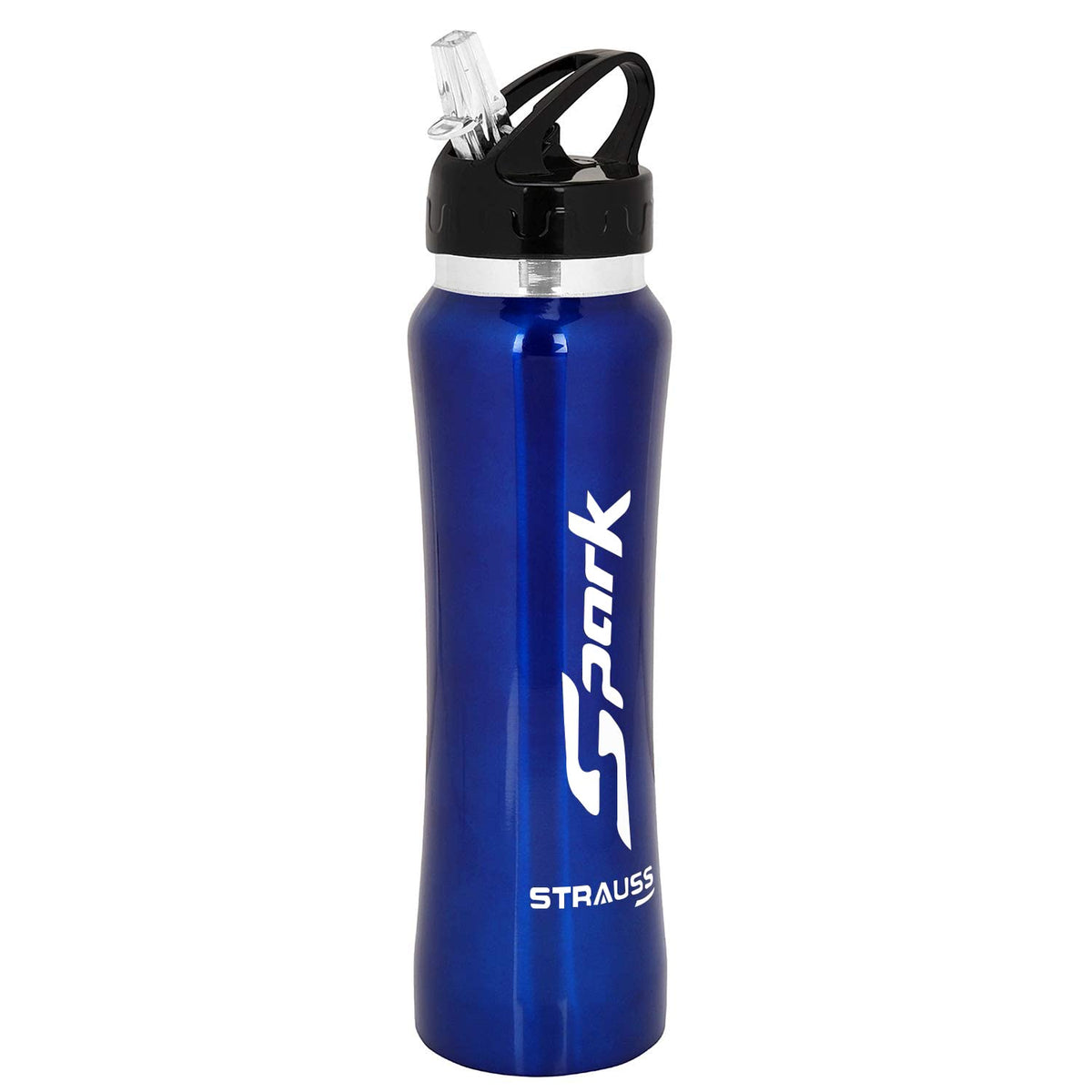 STRAUSS Spark Stainless-Steel Bottle, Metal Finish, 750 ml, (Blue)