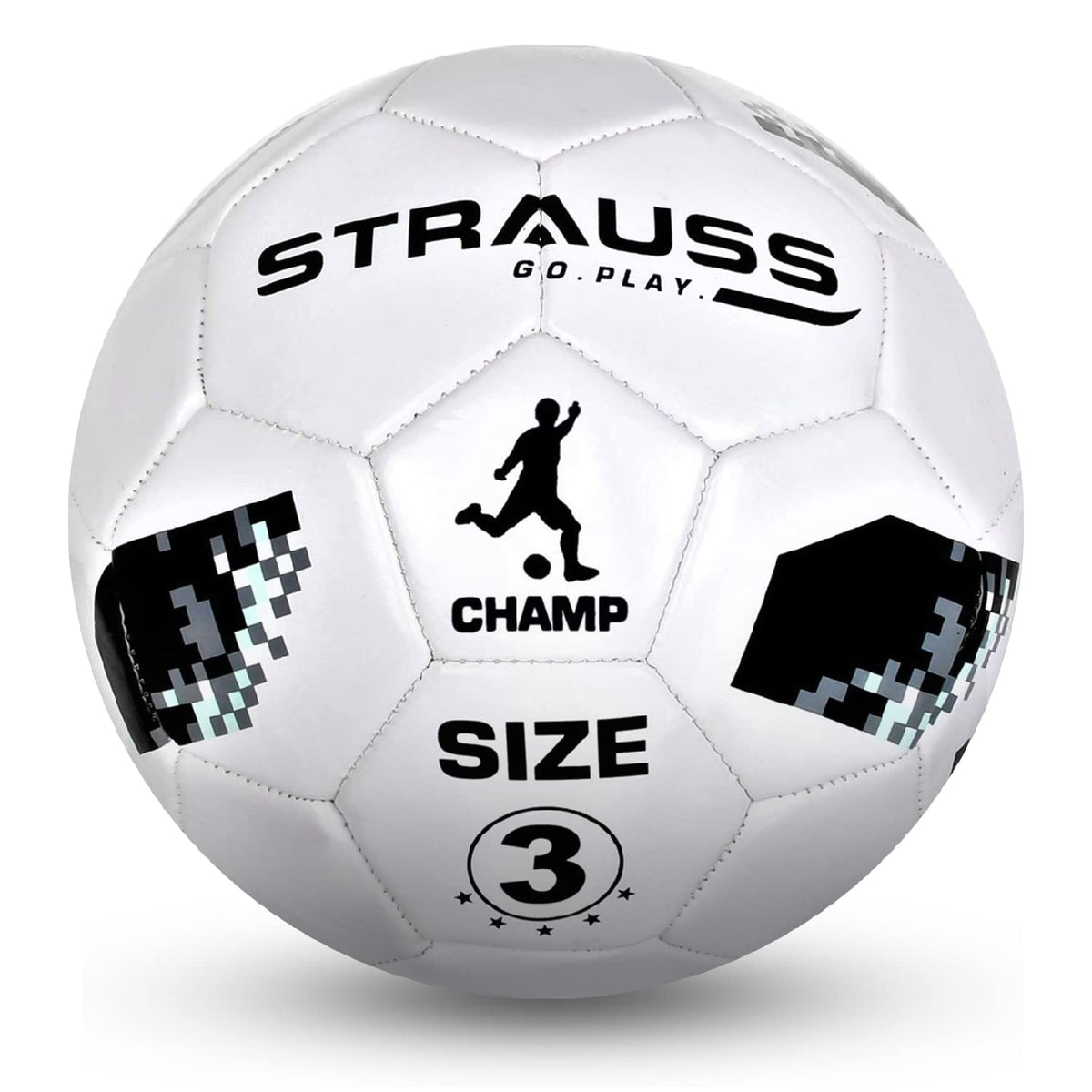Strauss Official Basketball Size 3 | Professional Match Ball for Indoor & Outdoor Games & Training for Kids & Adults | Superior & Soft Grip with Granular Texture & High-Performance Grained Rubber Surface, (White)