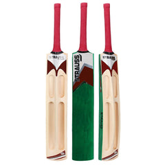 Strauss  Supreme Scoop Tennis Cricket Bat, Half Duco, Green, (Wooden Handle)