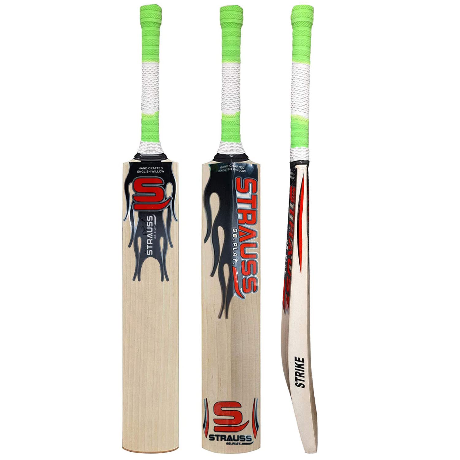 Strauss Strike Premium English Willow Cricket Bat, (Size-5)