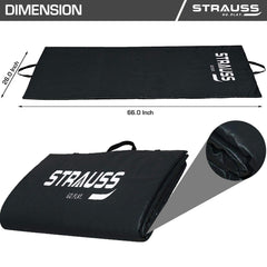 Strauss Yoga Mat Rolling | Yoga Mat For Gym, Workout at Home and Yoga | Foldable Yoga Mat | Yoga Mat for Men & Women with Carrying Strap | Yoga Mat for Meditation, Fitness & Exercise | 10 mm (Black)