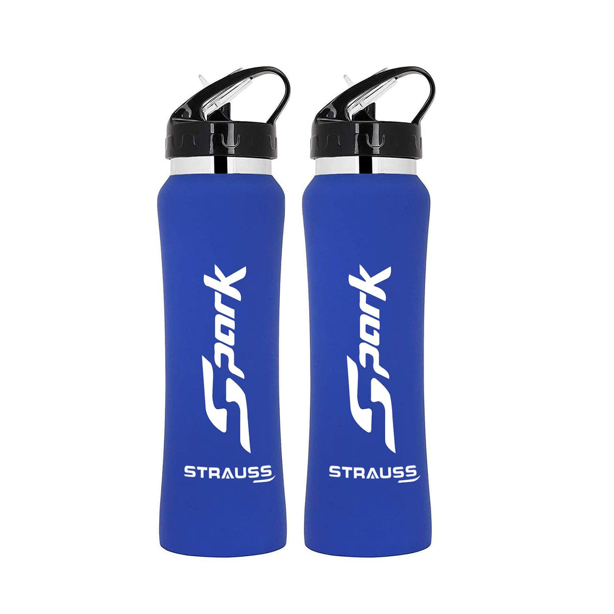 STRAUSS Spark Stainless Steel Water Bottle, Rubber Finish | Sipper Bottle | Gym Bottle