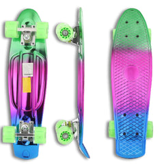 STRAUSS Cruiser Skateboard| Penny Skateboard | Casterboard | Hoverboard | Anti-Skid Board with ABEC-7 High Precision Bearings | Ideal for All Skill Level | 28 X 6 Inch,(Green,Pink,Blue)
