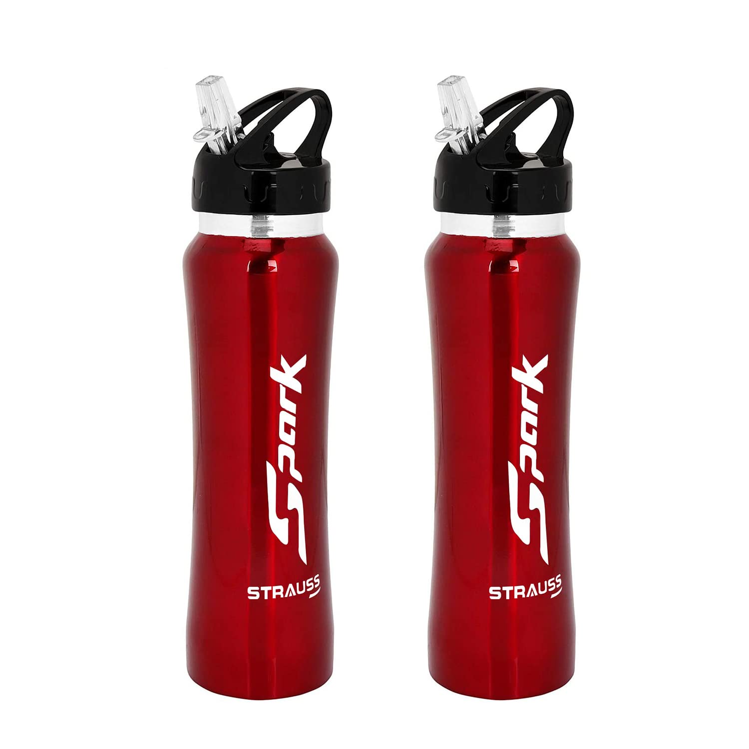 STRAUSS Spark Stainless Steel Water Bottle, Metal Finish | Sipper Bottle | Gym Bottle