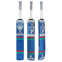 Strauss Cricket Bat | Model: Black Mamba| Lightweight Tennis Cricket Bat | Size: LH | Kashmir Willow, Blue