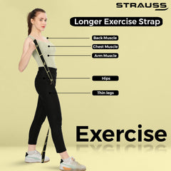 Strauss Multi 8 Loop Yoga Strap & Stretching Belt | Ideal for Yoga, Pilates, Therapy, Dance, Gymnastics, Ballet & Flexibility | Nylon & Cotton Skin Friendly Material