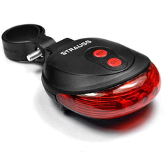 Strauss Bicycle Solar Tail Light and Bicycle Zoom LED Torch with Mount Holder