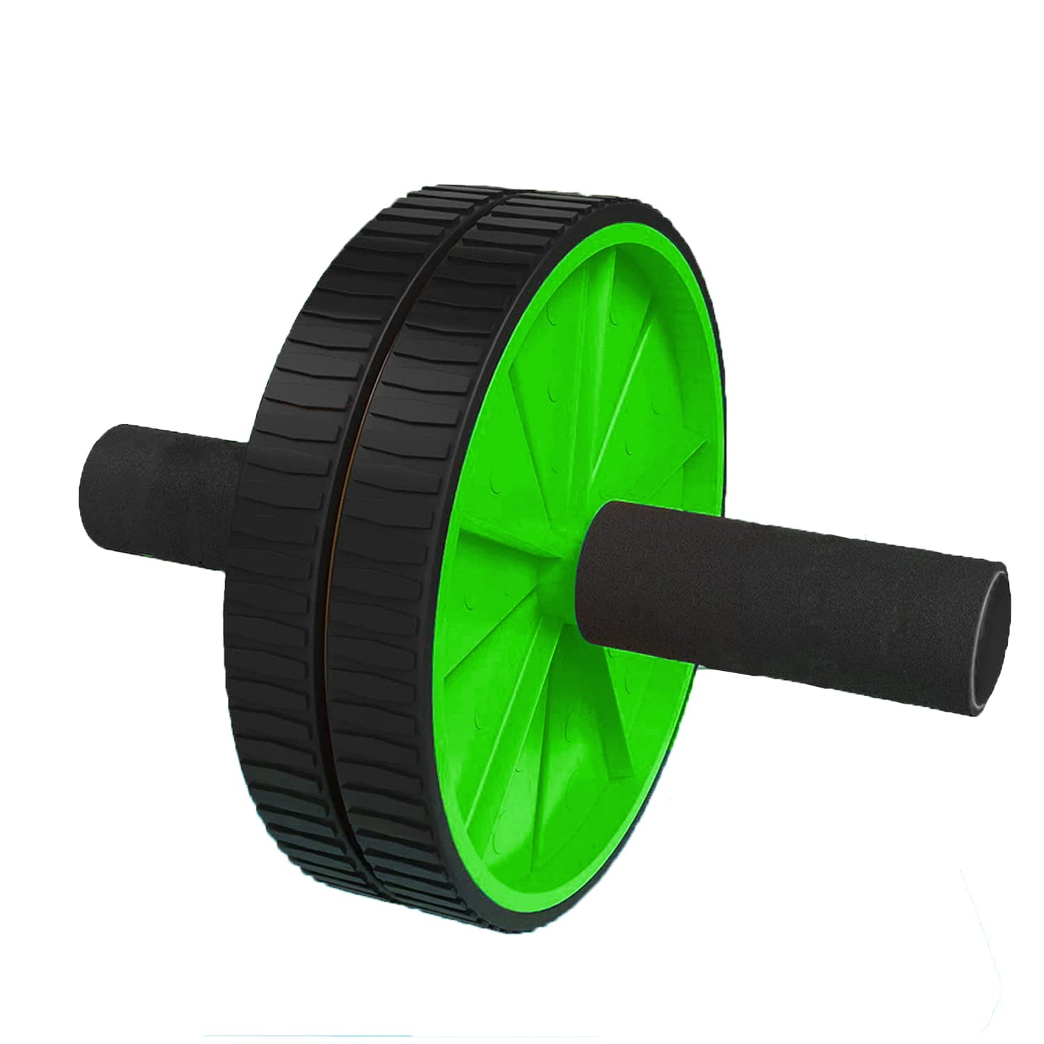 Strauss Premium Exercise Wheel Ab Roller with Foam Handles, (Green)