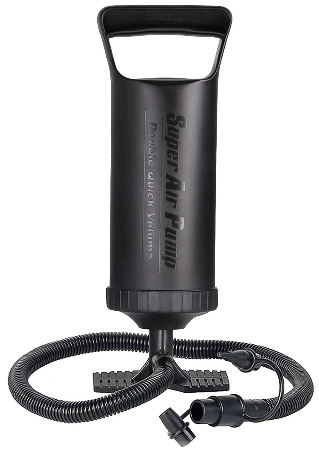 Strauss Inflatables Hand Air Pump with 3 Nozzle Hose, 29 cm, (Black)