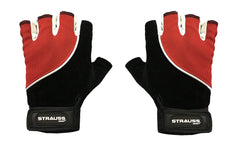 STRAUSS Cycling Gloves, Medium (Red)