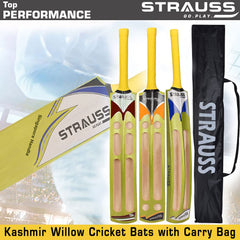 Strauss Blaster Scoop Tennis Cricket Bat,Full Duco, Green, (Singapur Handle)