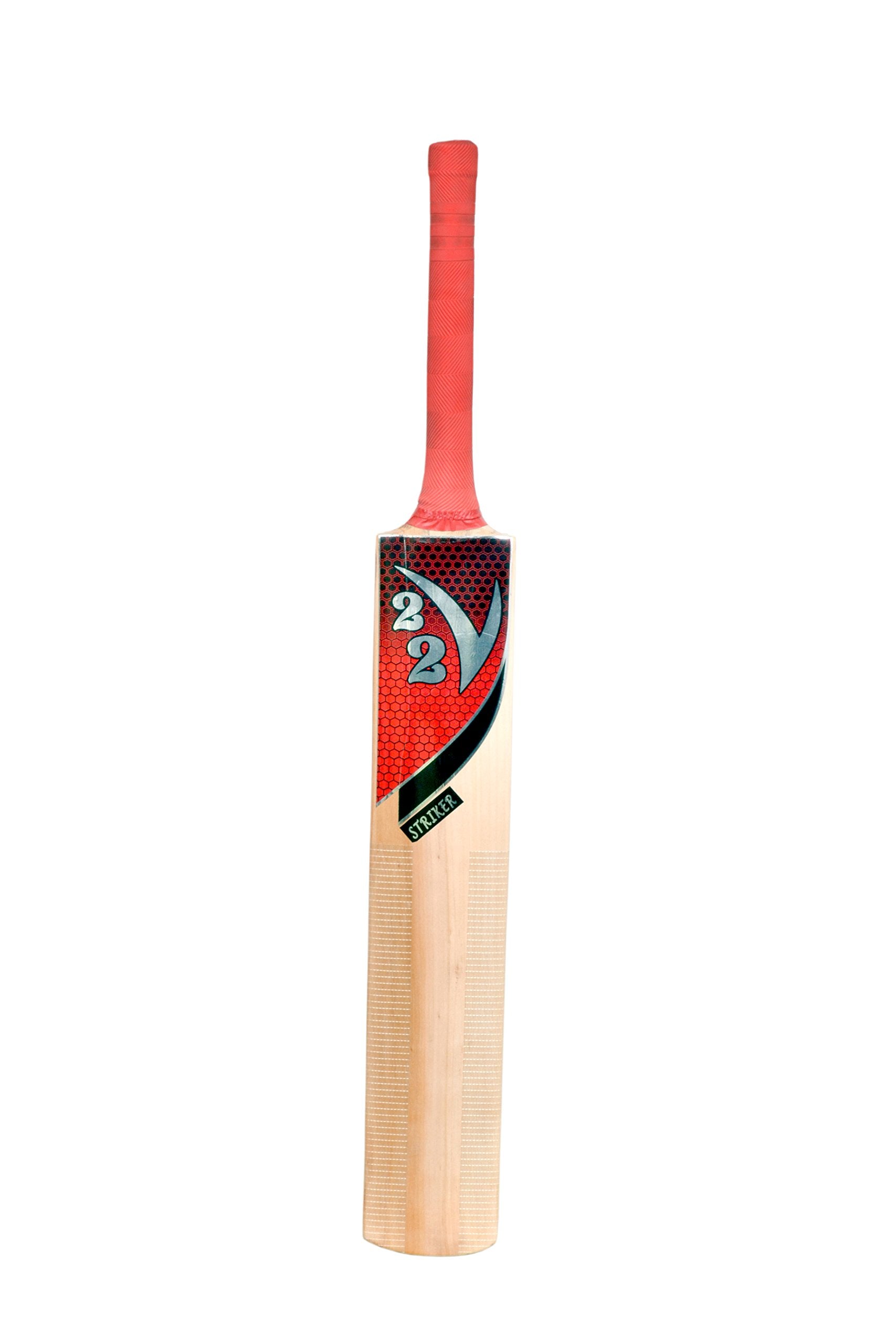 V22 Striker Half Tape Kashmir Willow Cricket Bat, Senior Long Handle