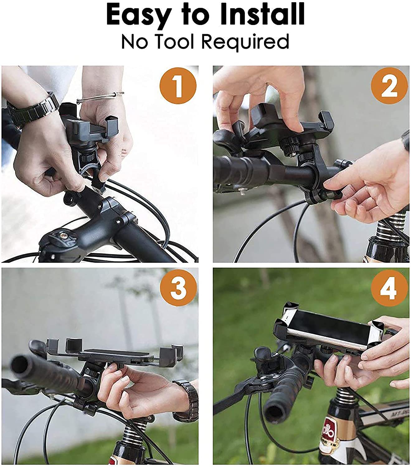 Strauss Bike Mobile Holder - Adjustable 360° Rotation Bicycle Phone –  StraussSport
