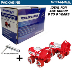 Strauss Tenacity Roller Skates, (Red)