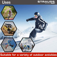 STRAUSS Adjustable Offroad Motorbike | ATV/Dirt Bike Transparent Goggle (Pack of 2)