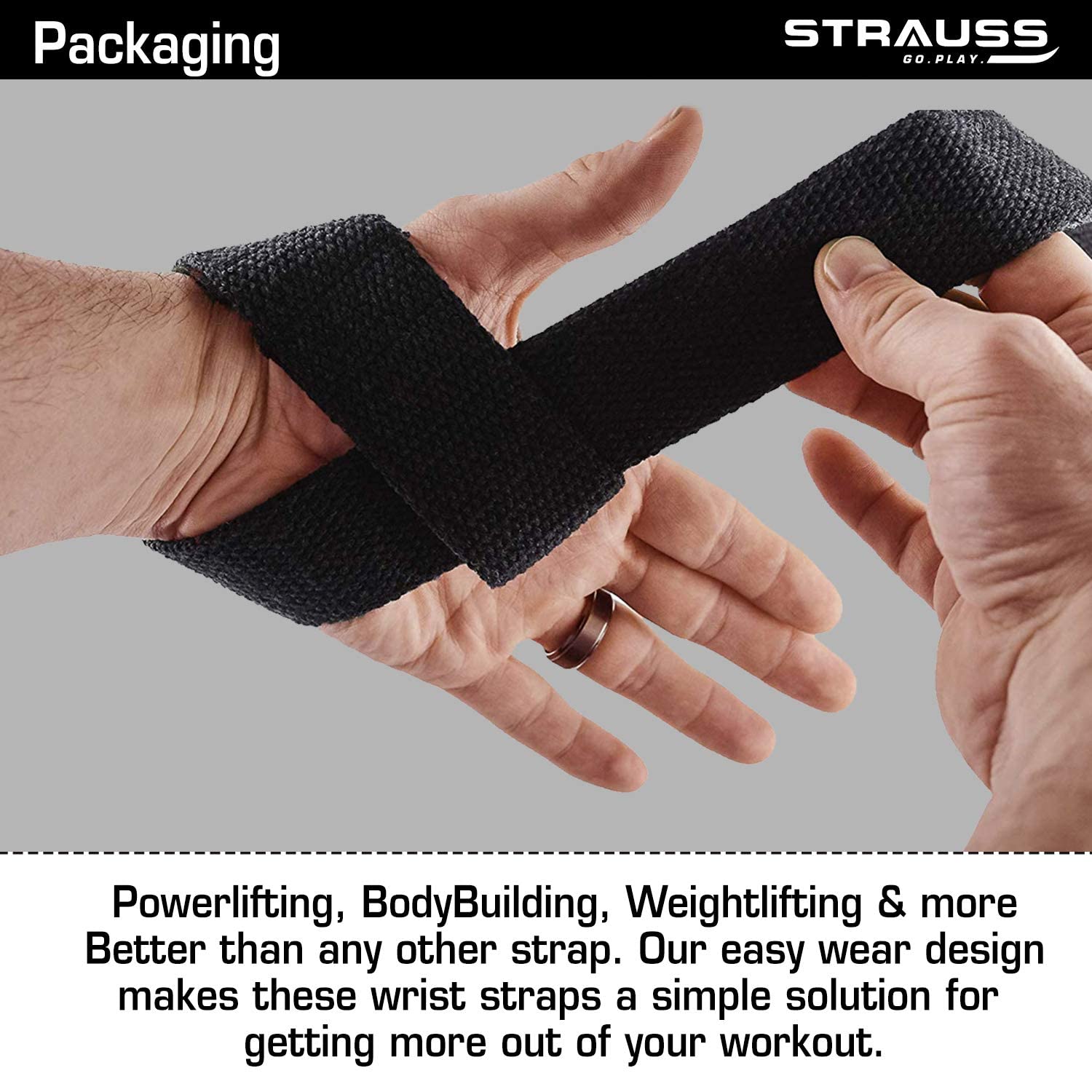 Weight Lifting Straps Wrist Support, Powerlifting Training Hand Bar Straps