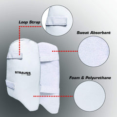 Strauss Super Lite Thigh Pad | Lightweight, Durable, and Comfortable Inner Thigh Guard | Ideal Cricket Protective Gear for Batsmen |Enhanced Performance and Safety