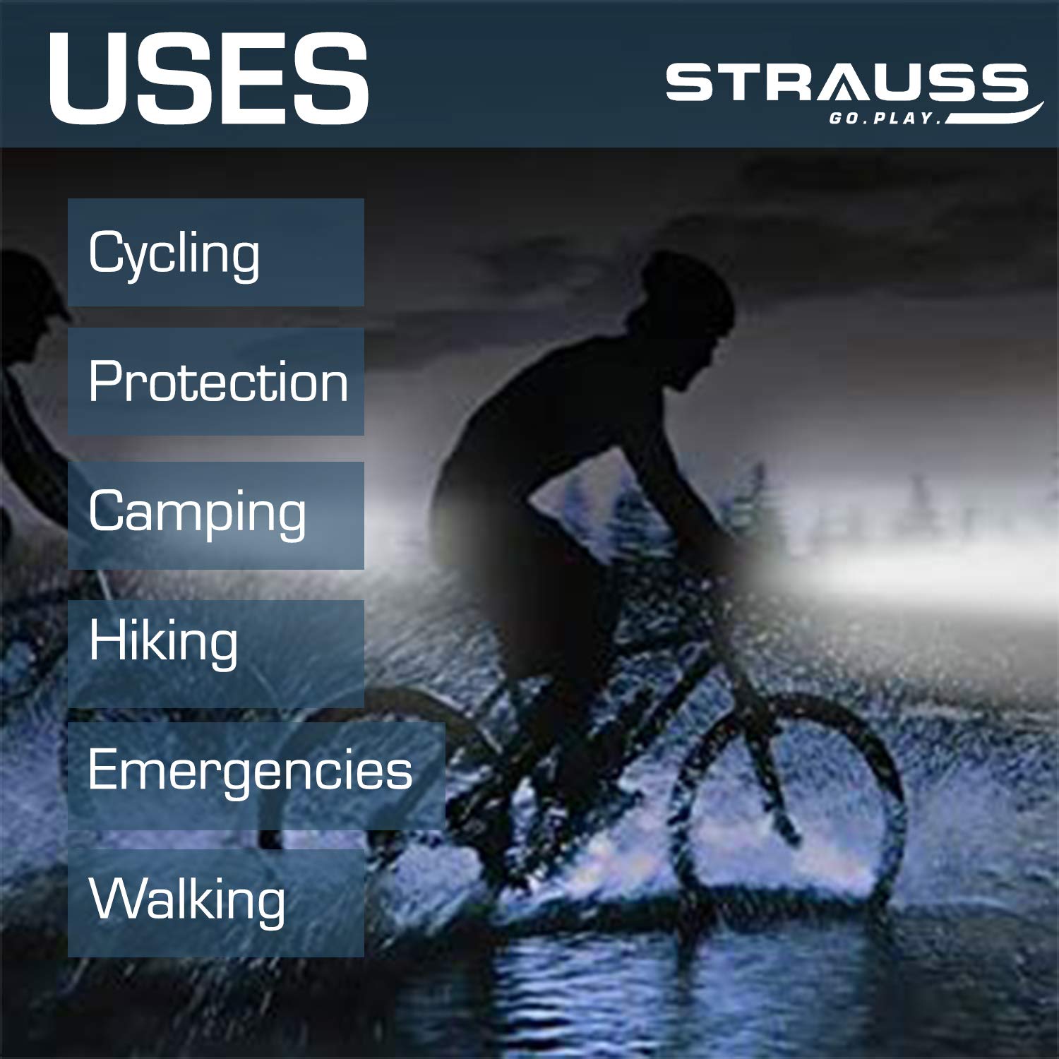 Strauss Bicycle Zoom LED Torch with Mount Holder