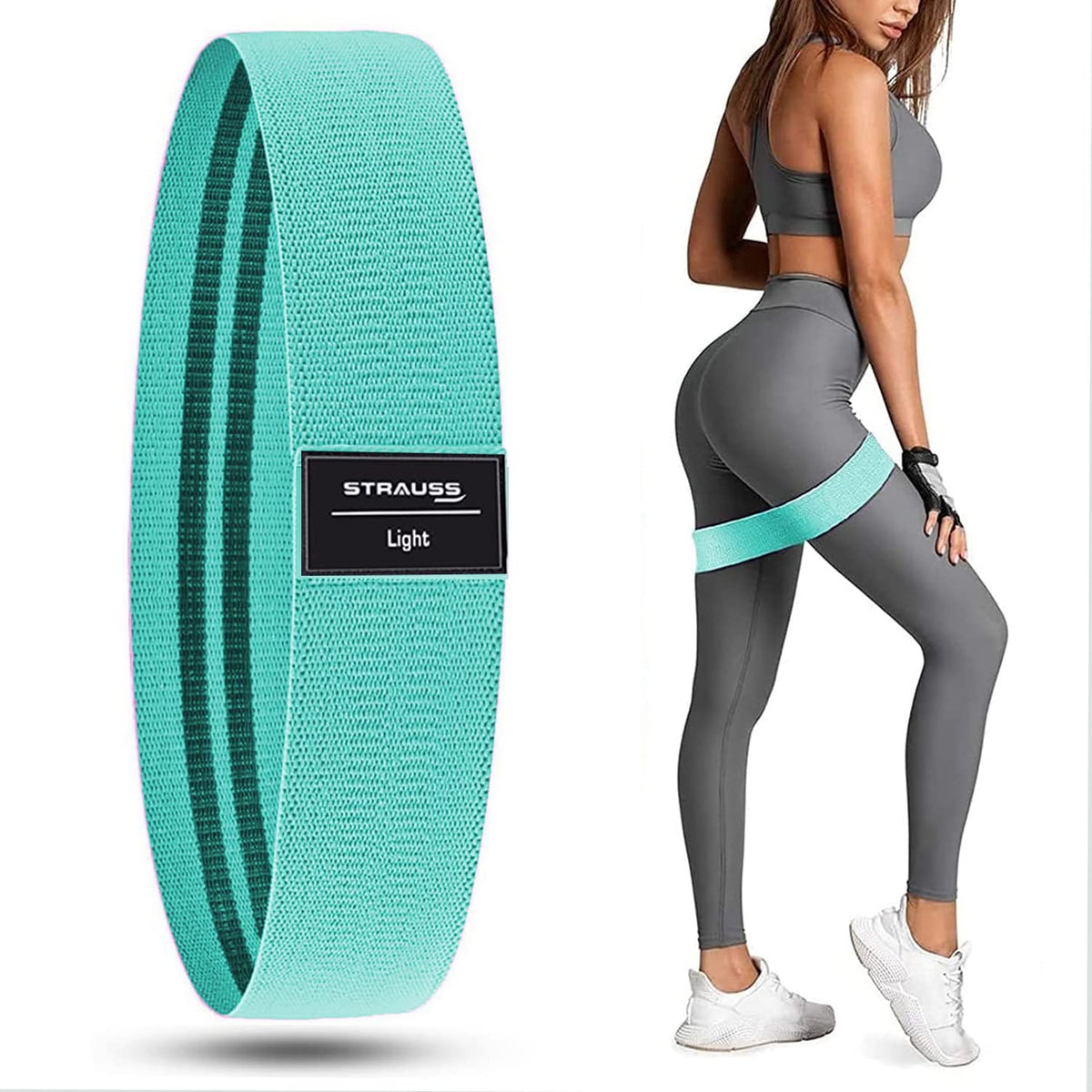 Strauss Standard Fabric Resistance Bands, Single, (Blue