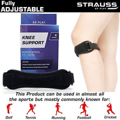 Strauss Knee Support Patella, Free Size (Single Strap)