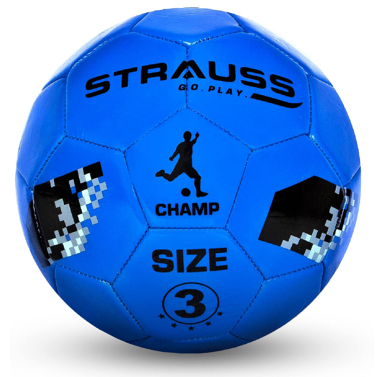 Strauss Official Basketball Size 3 | Professional Match Ball for Indoor & Outdoor Games & Training for Kids & Adults | Superior & Soft Grip with Granular Texture & High-Performance Grained Rubber Surface, (Blue)