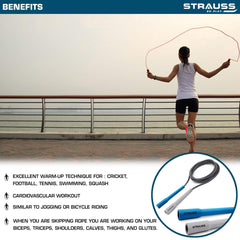 Strauss Double Toning Tube, (Grey) With Skipping Rope