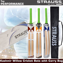 Strauss Blaster Scoop Tennis Cricket Bat, Full Duco, Silver, (Wooden Handle)