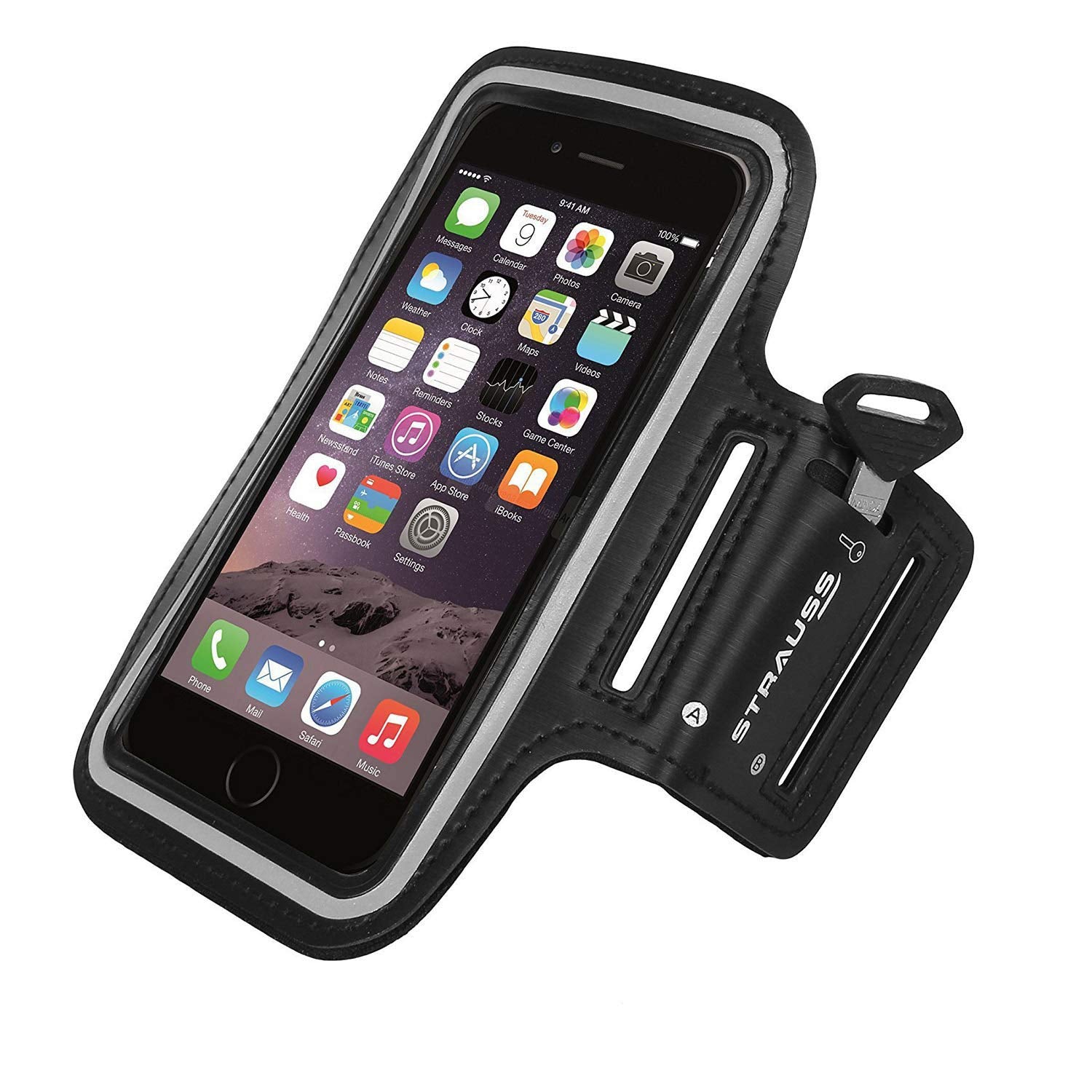 Strauss Sports Mobile Arm Band, (Black)