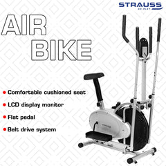Strauss Exercise Air Bike With Back Seat