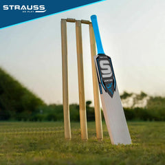 Strauss Launcher Cricket Bat | Kashmir Willow | Cricket Bat with Grip for Gully Cricket & Tournament Match | Standard Tennis Ball Bat for Cricket | Size: Short Handle (1150-1250 Grams)