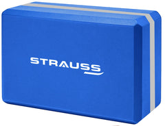 Strauss Yoga Block, (Blue/Grey)