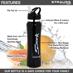 STRAUSS Yoga Stainless Steel Water Bottle