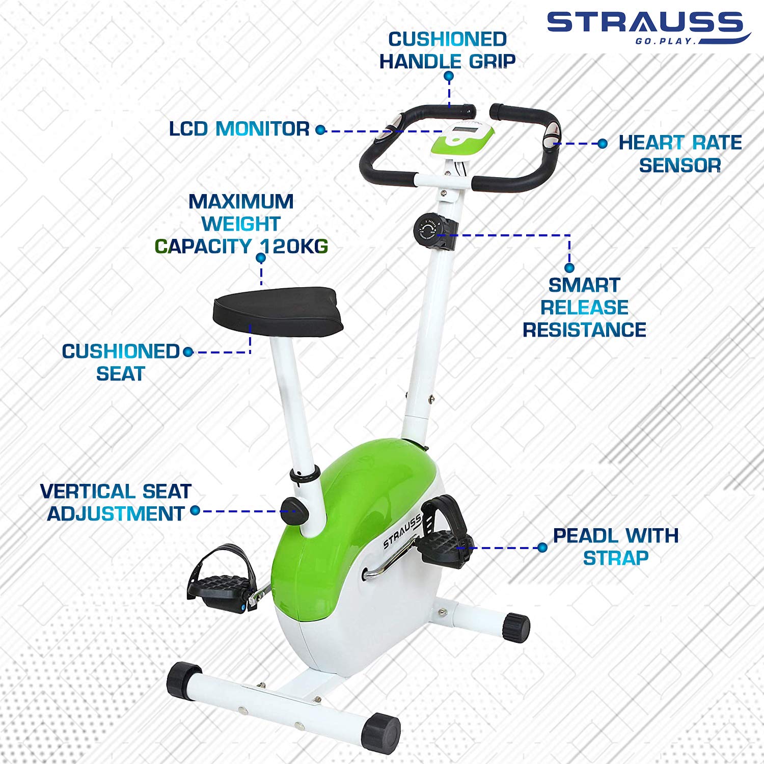 Strauss Exercise Magnetic Bike with LCD Display