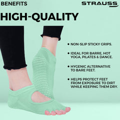 Strauss Yoga Socks, (Sea Green)
