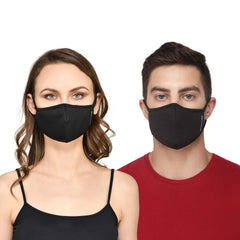 STRAUSS Unisex Anti-Bacterial Protection Mask, Non Vent, Large, (Black)