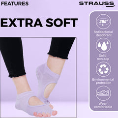 STRAUSS Yoga Socks, (Light Purple)