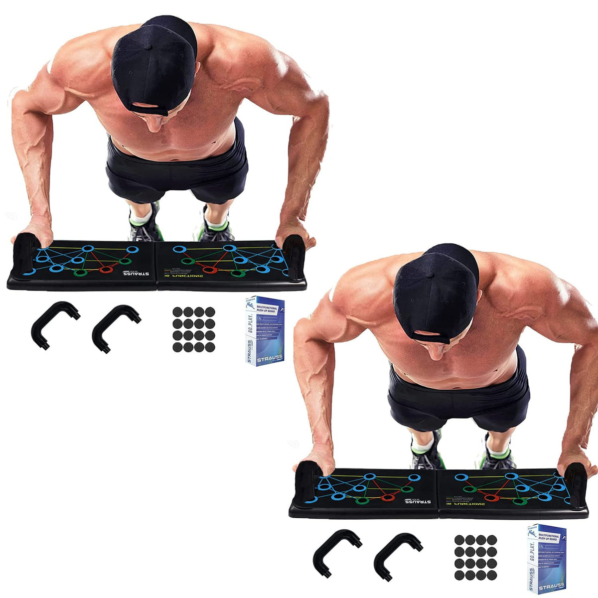 Multifunctional Push Up Board|Pushup Bar|Pushup Stand for Chest Press(Pack of 2)