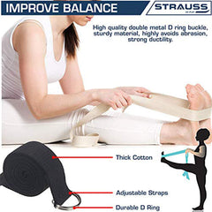 Strauss Yoga Belt, 8 Feet (Black)