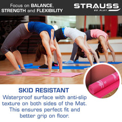 Strauss Yoga Mat (Yogasana), 4 mm (Pink)