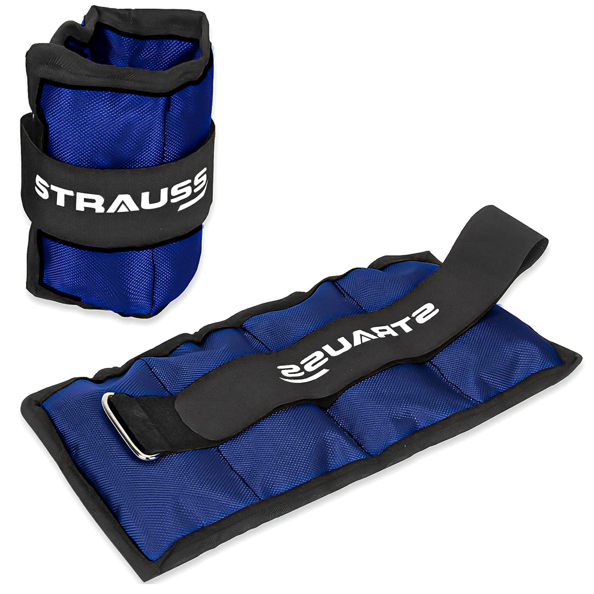 Strauss Ankle Weight, 1 Kg (Each), Pair, (Blue)
