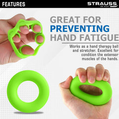 Strauss Silicon Finger Stretcher, Set of 3, (Multicolor)