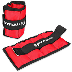 Strauss Ankle Weight, 1 Kg (Each), Pair, (Red)