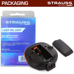 Strauss Bicycle LED Headlight with Horn and Bicycle Solar Tail Light