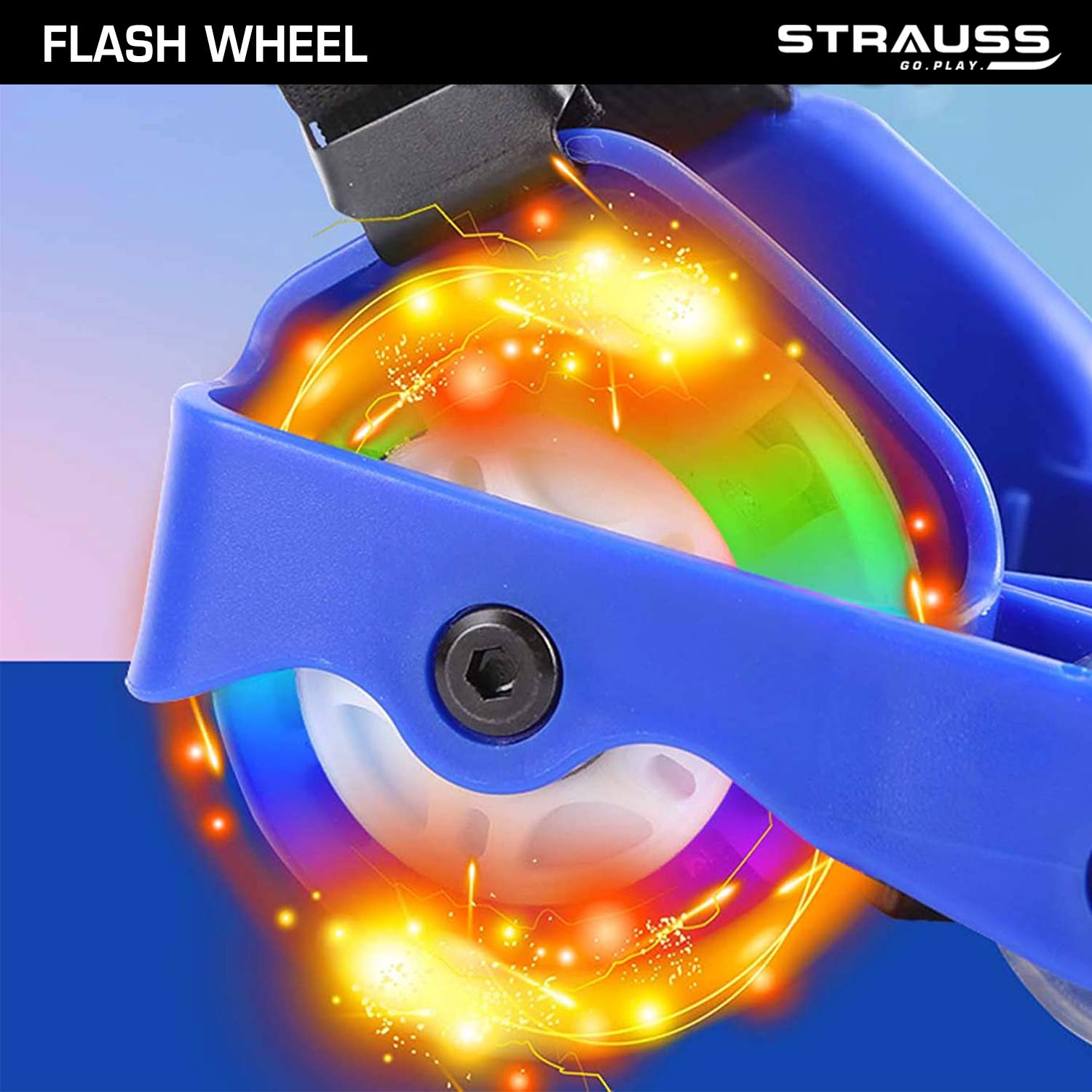 Strauss Flashing Street Roller 2 Wheels, (Assorted)