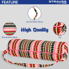 Strauss Jacquard Gym Bag | for Both Men and Women |Breathable, Durable and Long- Lasting| Suitable for Travel and Gym | Eco- Friendly and Washable |(Multicolor Pattern)