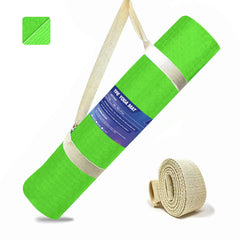 Strauss Anti Skid TPE Yoga Mat with Carry Strap, 8mm, (Green)