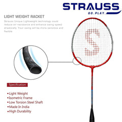 Strauss Badminton Racket Pair, Strike-200, (Aluminium Material)